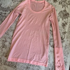 Lululemon Women's Long Sleeve Pink Swiftly Tech Top Size 4